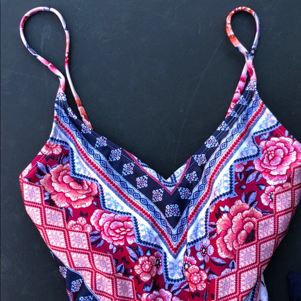 Floral one piece swimsuit